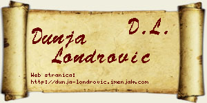 Dunja Londrović vizit kartica